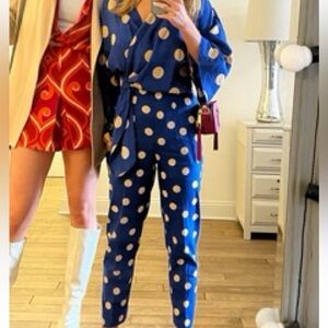 Zara Purple Polka Dot Jumpsuit